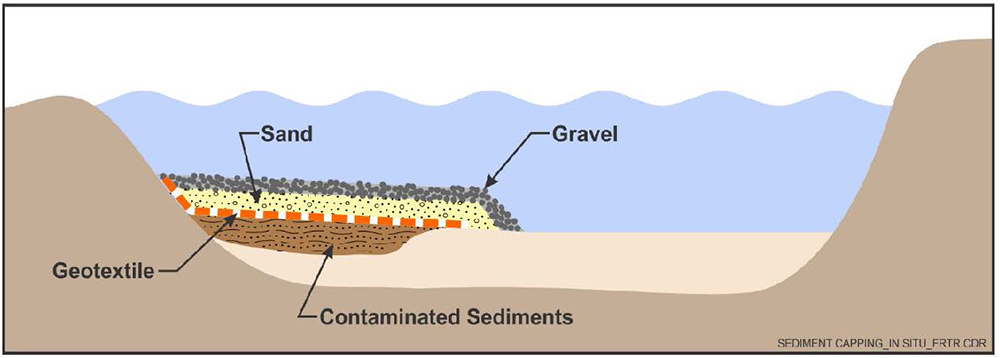 In Situ Capping of Contaminated Sediments Cross Section